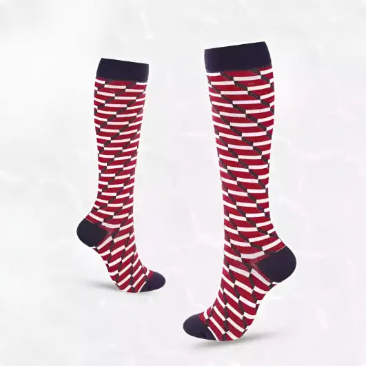 Red/Navy Compression Socks THE DIVINE SCRUBS BOUTIQUE