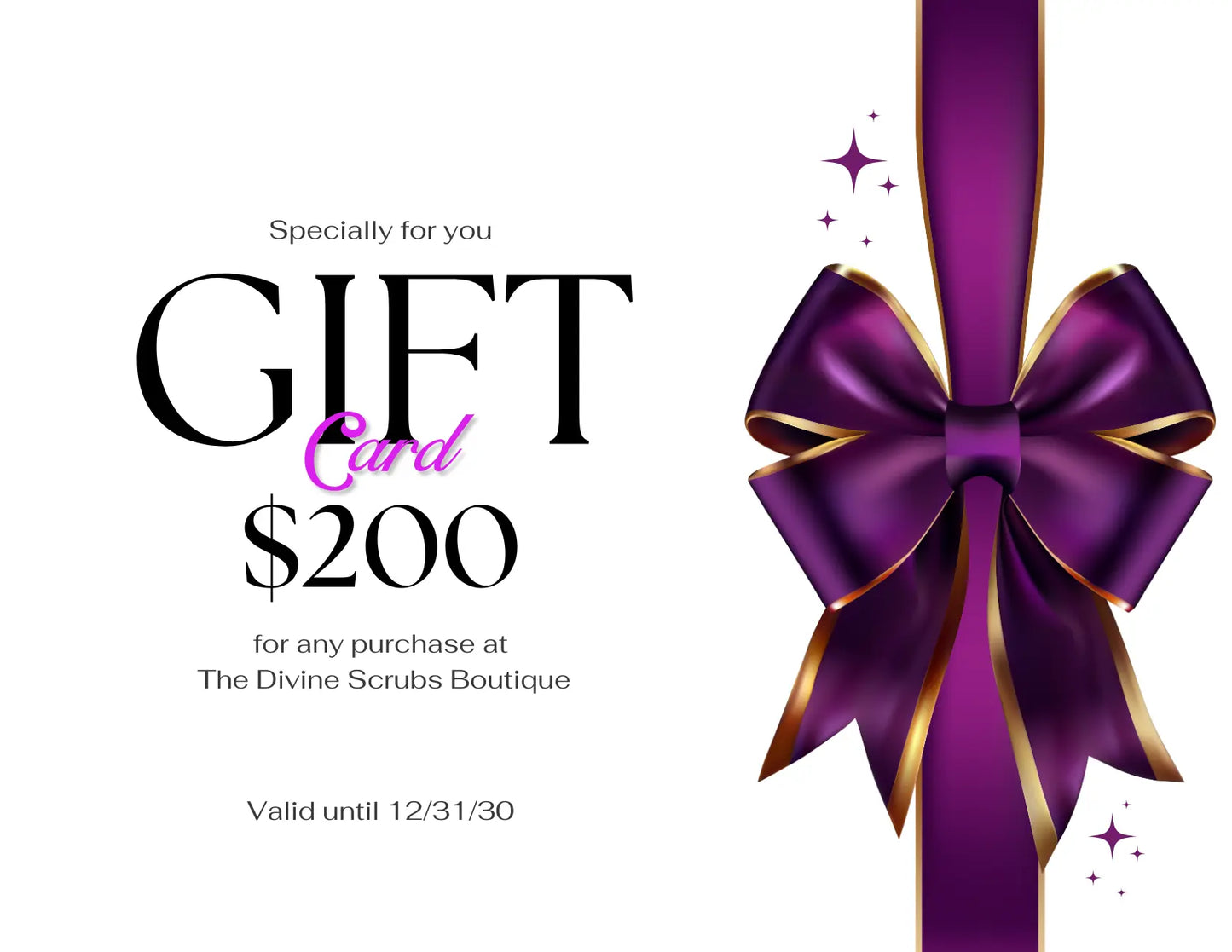 Gift Cards | The Divine Scrubs Boutique THE DIVINE SCRUBS BOUTIQUE