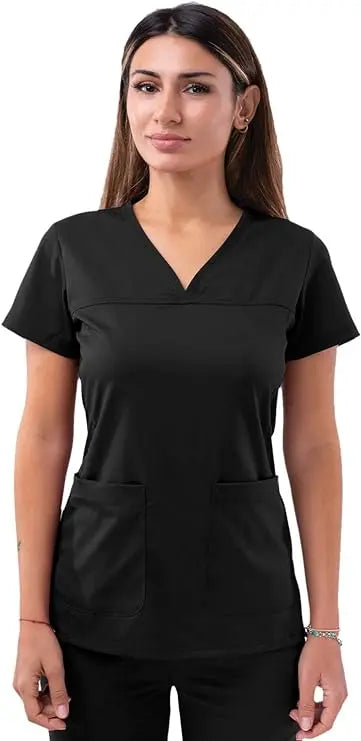 Adar Pro | Women Sweetheart V Neck Scrub Top | The Divine Scrubs Boutique THE DIVINE SCRUBS BOUTIQUE