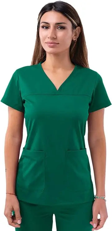 Adar Pro | Women Sweetheart V Neck Scrub Top | The Divine Scrubs Boutique THE DIVINE SCRUBS BOUTIQUE