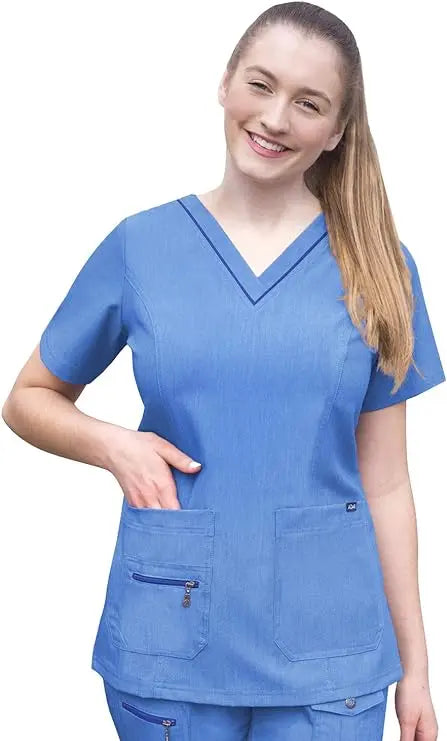 Womens Elevated V-neck Scrub Top | The Divine Scrubs Boutique THE DIVINE SCRUBS BOUTIQUE