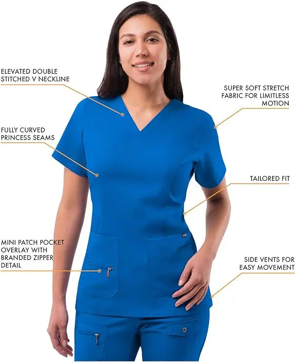 Womens Elevated V-neck Scrub Top | The Divine Scrubs Boutique THE DIVINE SCRUBS BOUTIQUE