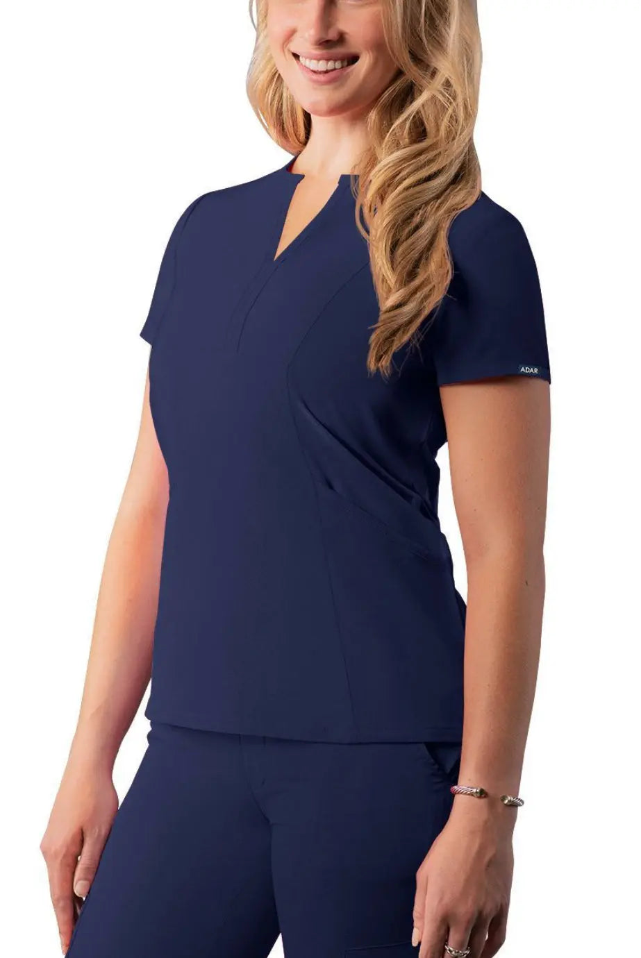 Women’s Notched V-Neck Top THE DIVINE SCRUBS BOUTIQUE