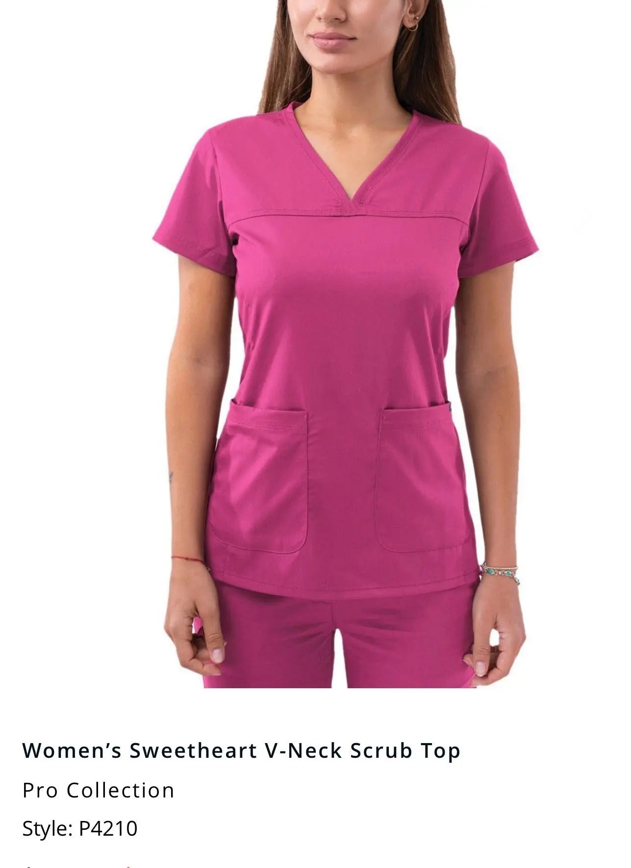 Adar Pro | Women Sweetheart V Neck Scrub Top | The Divine Scrubs Boutique THE DIVINE SCRUBS BOUTIQUE