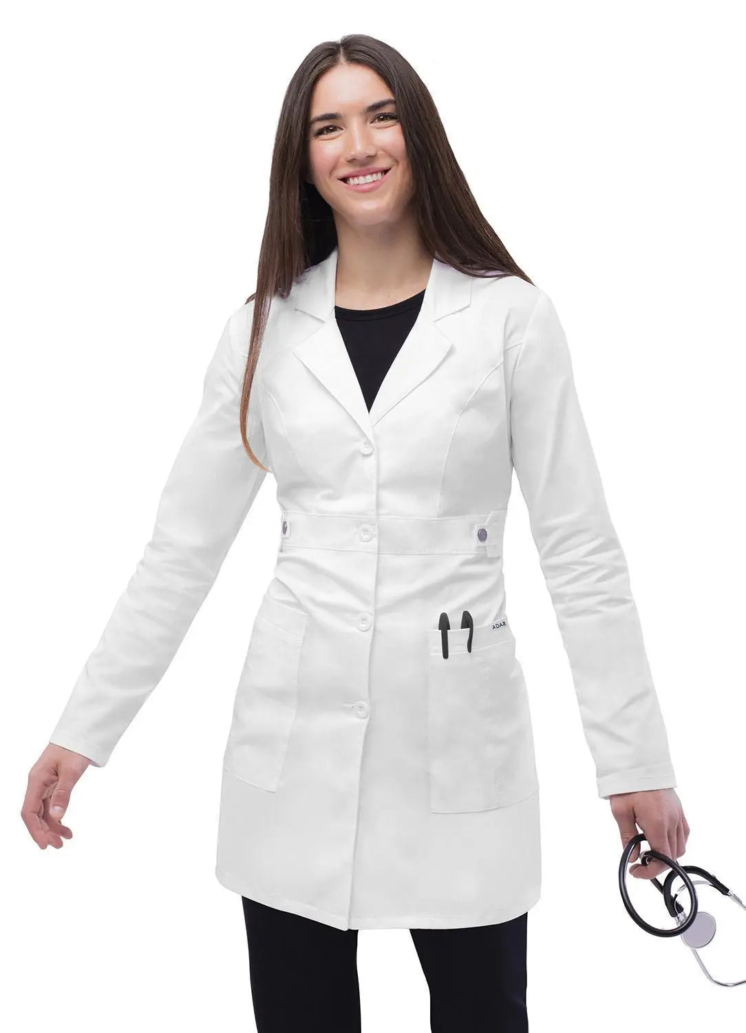 Women's 36" Tab-Waist Lab Coat THE DIVINE SCRUBS BOUTIQUE