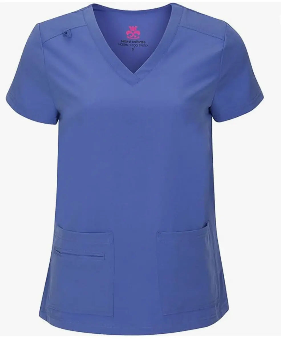 Women Natural Uniforms | Modern Fit Cool Stretch| Scrub Top | The Divine Scrubs Boutique THE DIVINE SCRUBS BOUTIQUE