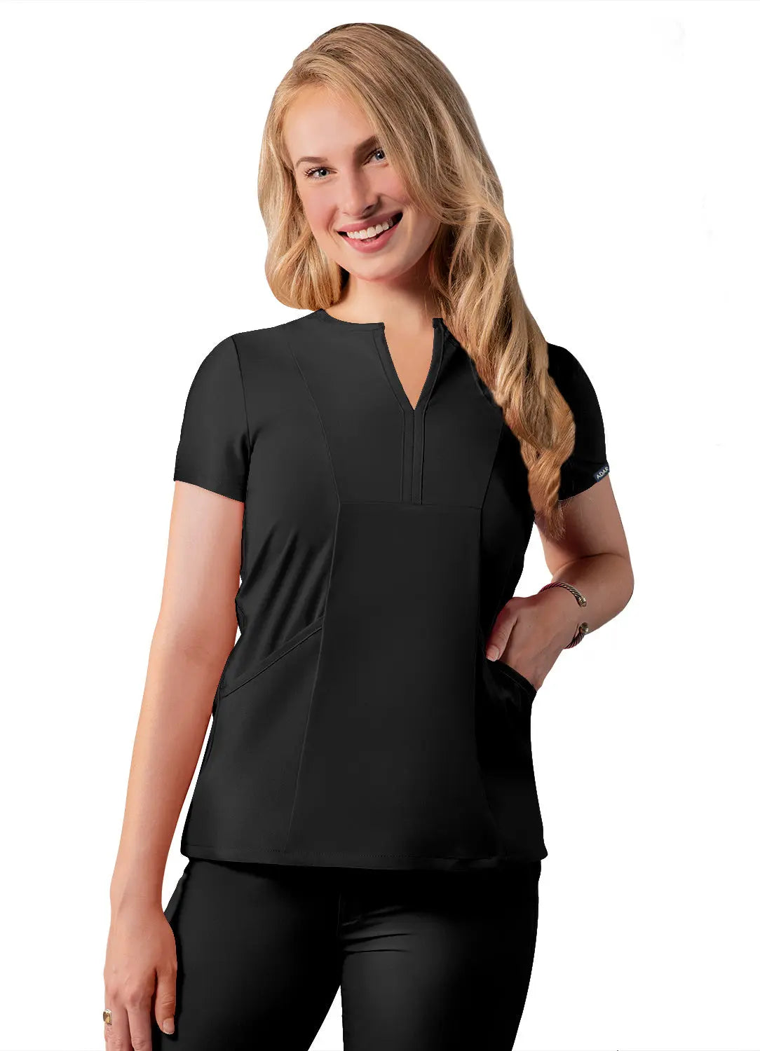 Women’s Notched V-Neck Top THE DIVINE SCRUBS BOUTIQUE