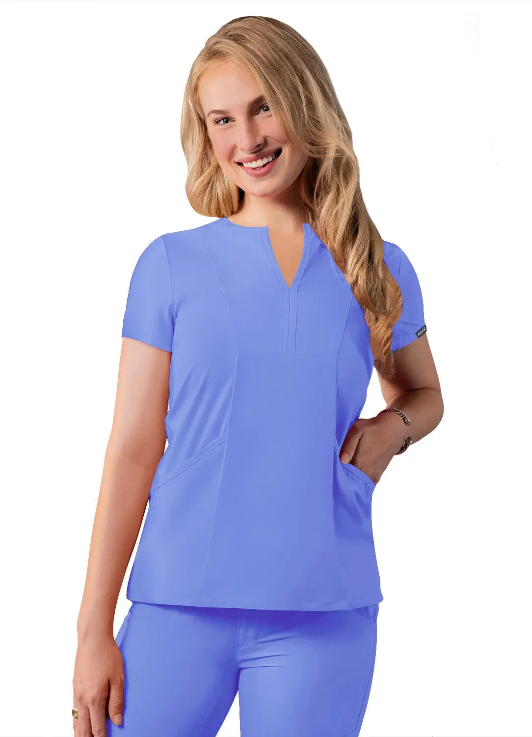 Women’s Notched V-Neck Top THE DIVINE SCRUBS BOUTIQUE