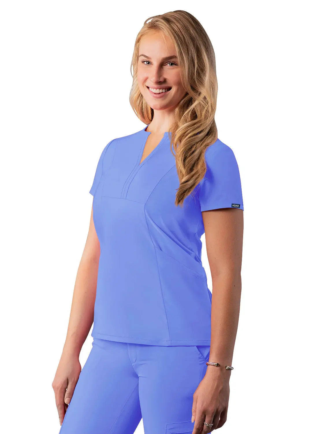 Women’s Notched V-Neck Top THE DIVINE SCRUBS BOUTIQUE