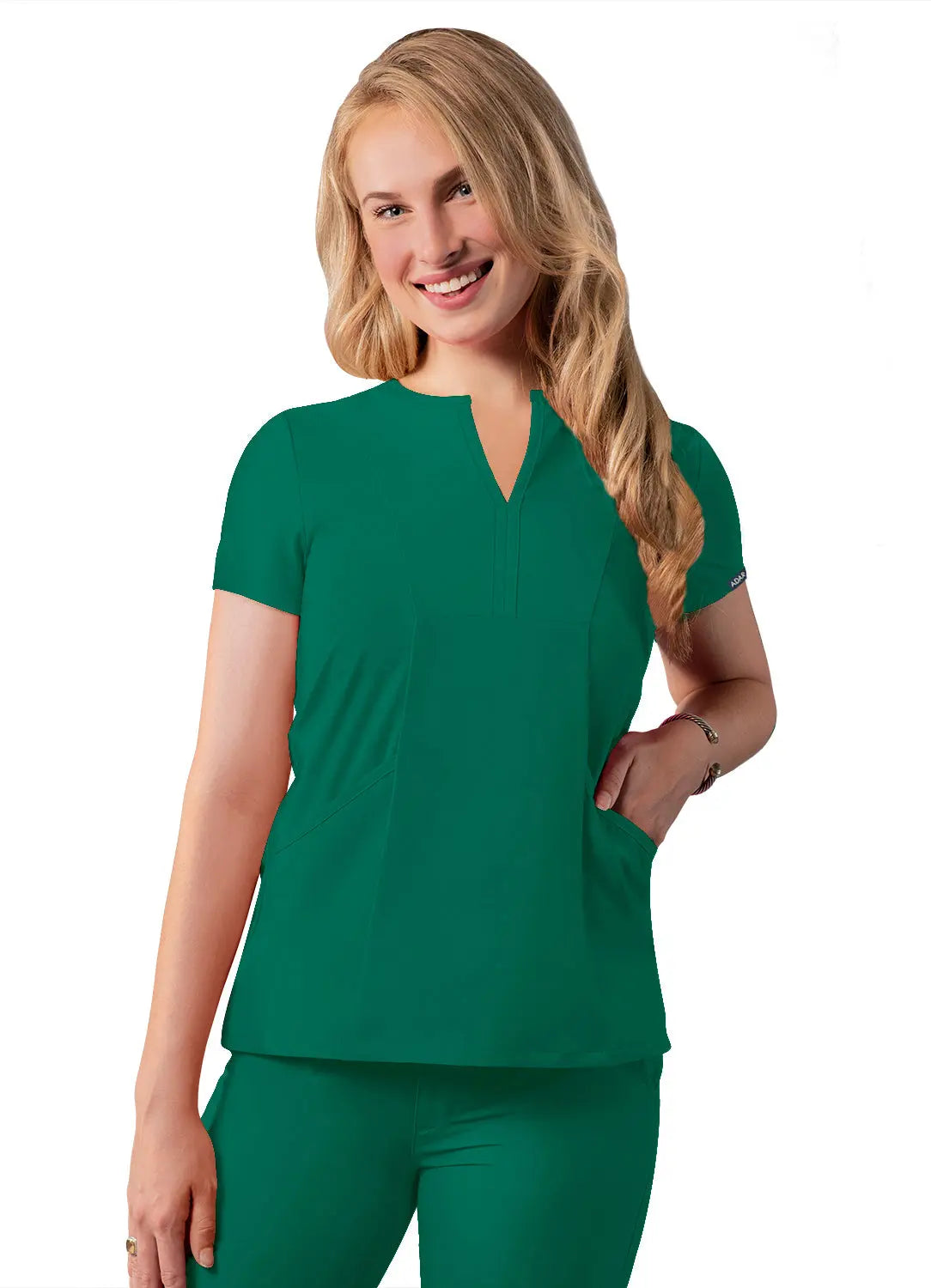 Women’s Notched V-Neck Top THE DIVINE SCRUBS BOUTIQUE