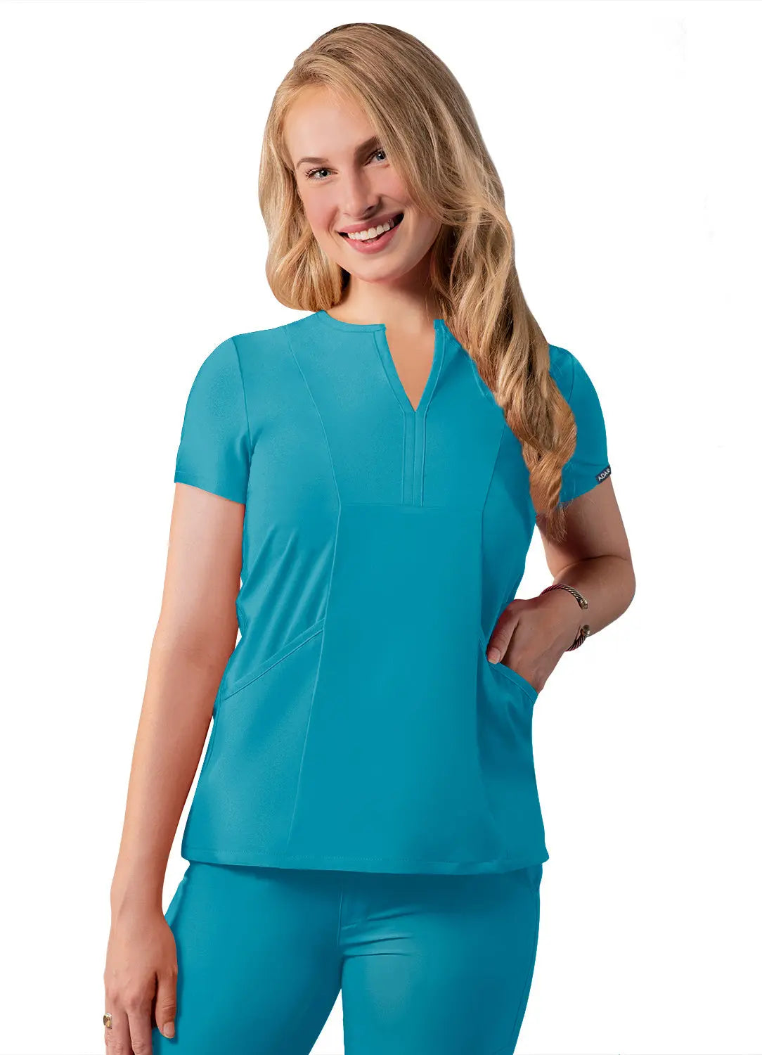 Women’s Notched V-Neck Top THE DIVINE SCRUBS BOUTIQUE