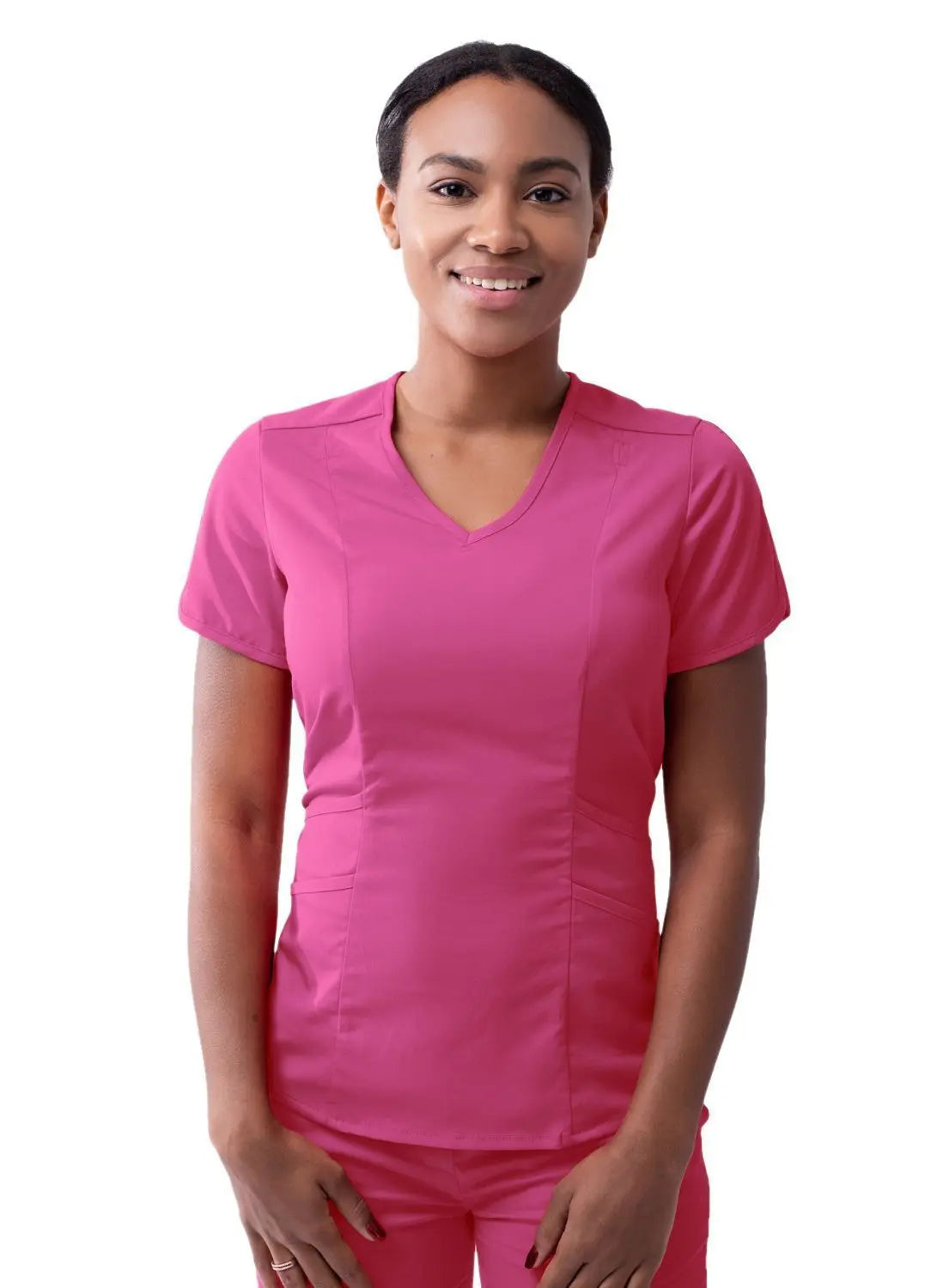 Adar Pro Women Modern Tailored Vneck Top | The Divine Scrubs Boutique THE DIVINE SCRUBS BOUTIQUE