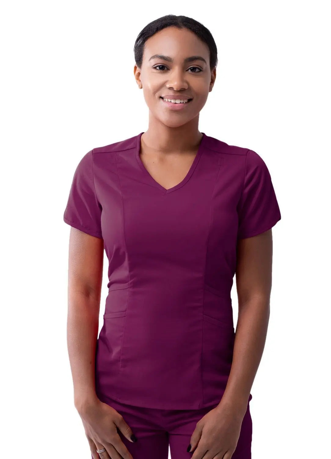 Adar Pro Women Modern Tailored Vneck Top | The Divine Scrubs Boutique THE DIVINE SCRUBS BOUTIQUE