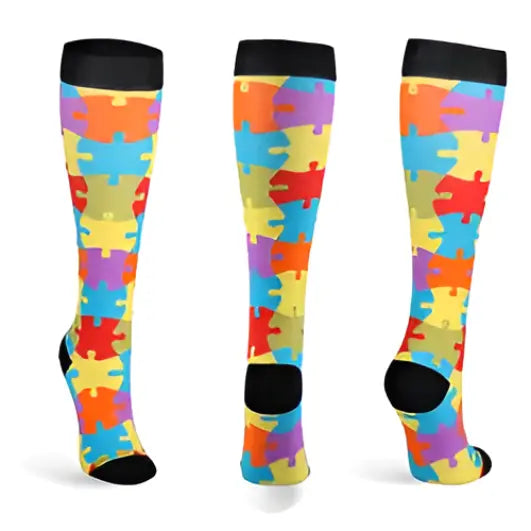 puzzle compression socks THE DIVINE SCRUBS BOUTIQUE