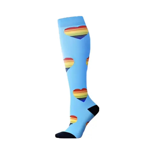 Rainbow Compression Socks THE DIVINE SCRUBS BOUTIQUE